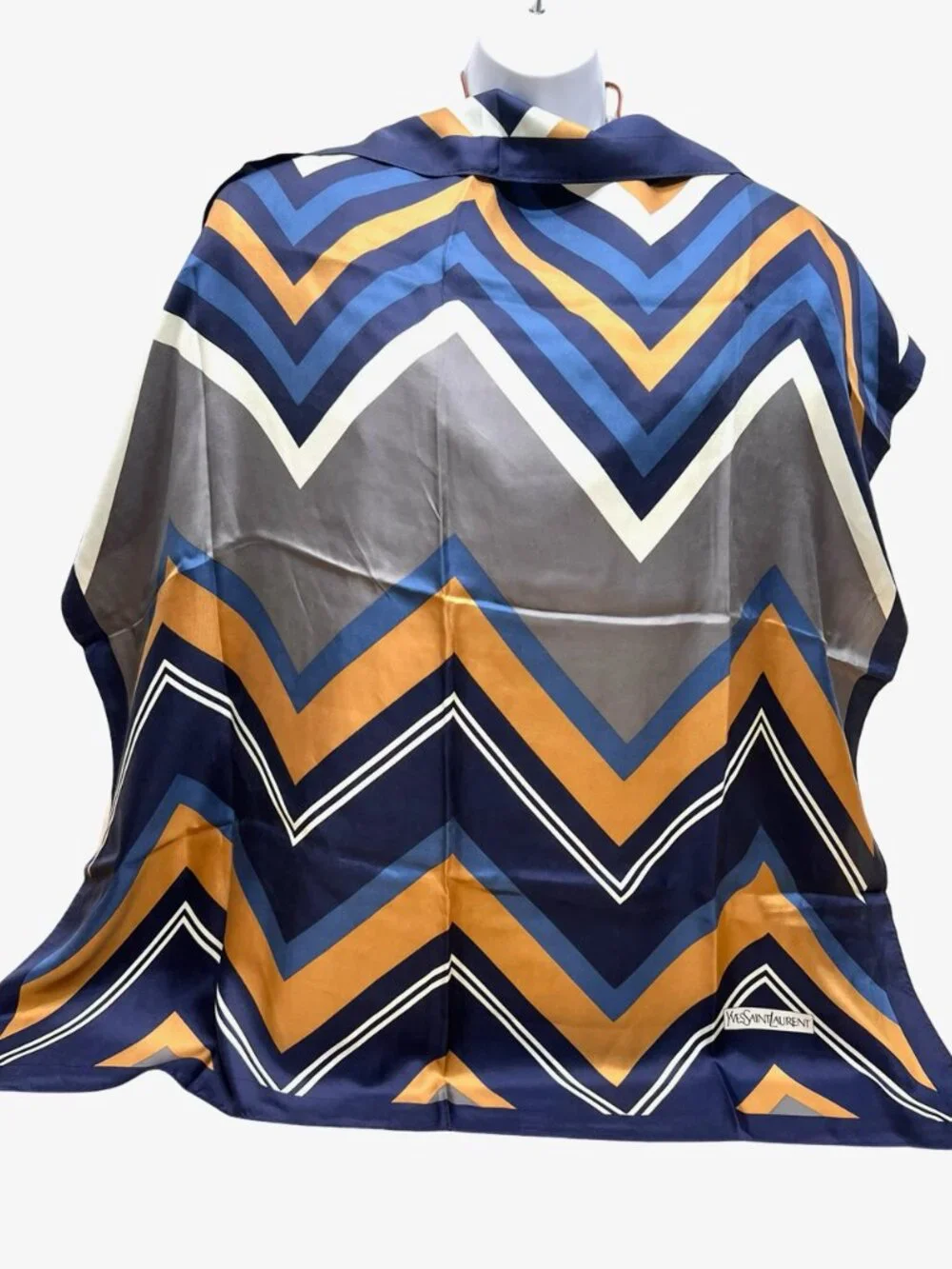 Yves Saint Laurent YSL  Silk Satin Scarf 34